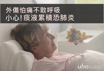 外傷怕痛不敢呼吸 痰液累積恐肺炎