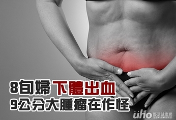 8旬婦下體出血　9公分大腫瘤在作怪