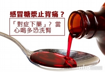 感冒糖漿止背痛？注意喝多恐洗腎