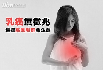 乳癌沒有徵兆　這些高風險群要注意