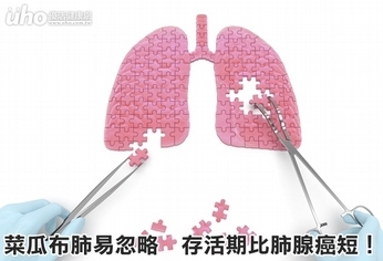 菜瓜布肺易忽略 存活期比肺腺癌短!